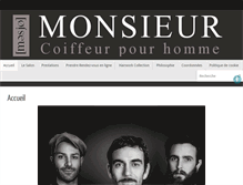 Tablet Screenshot of monsieurcoiffeur.fr